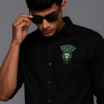 The Great Jatav Black Printed Shirt by DesiiMunda for Jatav Community