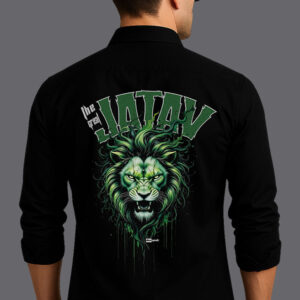 The Great Jatav Black Printed Shirt by DesiiMunda for Jatav Community