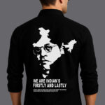 We Are Indian’s Baba Saheb Black Printed Shirt by DesiiMunda for Jatav Community