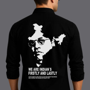 We Are Indian’s Baba Saheb Black Printed Shirt by DesiiMunda for Jatav Community