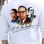 Desii Munda white shirt Dr BR Ambedkar printed design
