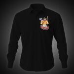 Desi Munda Dada Parshuram back printed black shirt for men