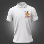 Cartoon style Dada Parshuram printed collar t-shirt