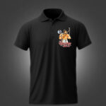 Cartoon style Dada Parshuram printed collar t-shirt
