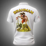 Comic style Parshuram warrior Brahman collar t-shirt design