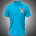 Cartoon style Dada Parshuram printed collar t-shirt