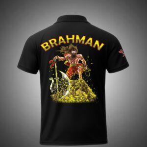 Comic style Parshuram warrior Brahman collar t-shirt design