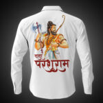 Desi Munda Dada Parshuram back printed white shirt for men