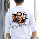 Desii Munda white shirt Dr BR Ambedkar printed design